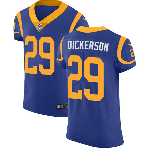 Nike Rams #29 Eric Dickerson Royal Blue Alternate Men's Stitched NFL Vapor Untouchable Elite Jersey